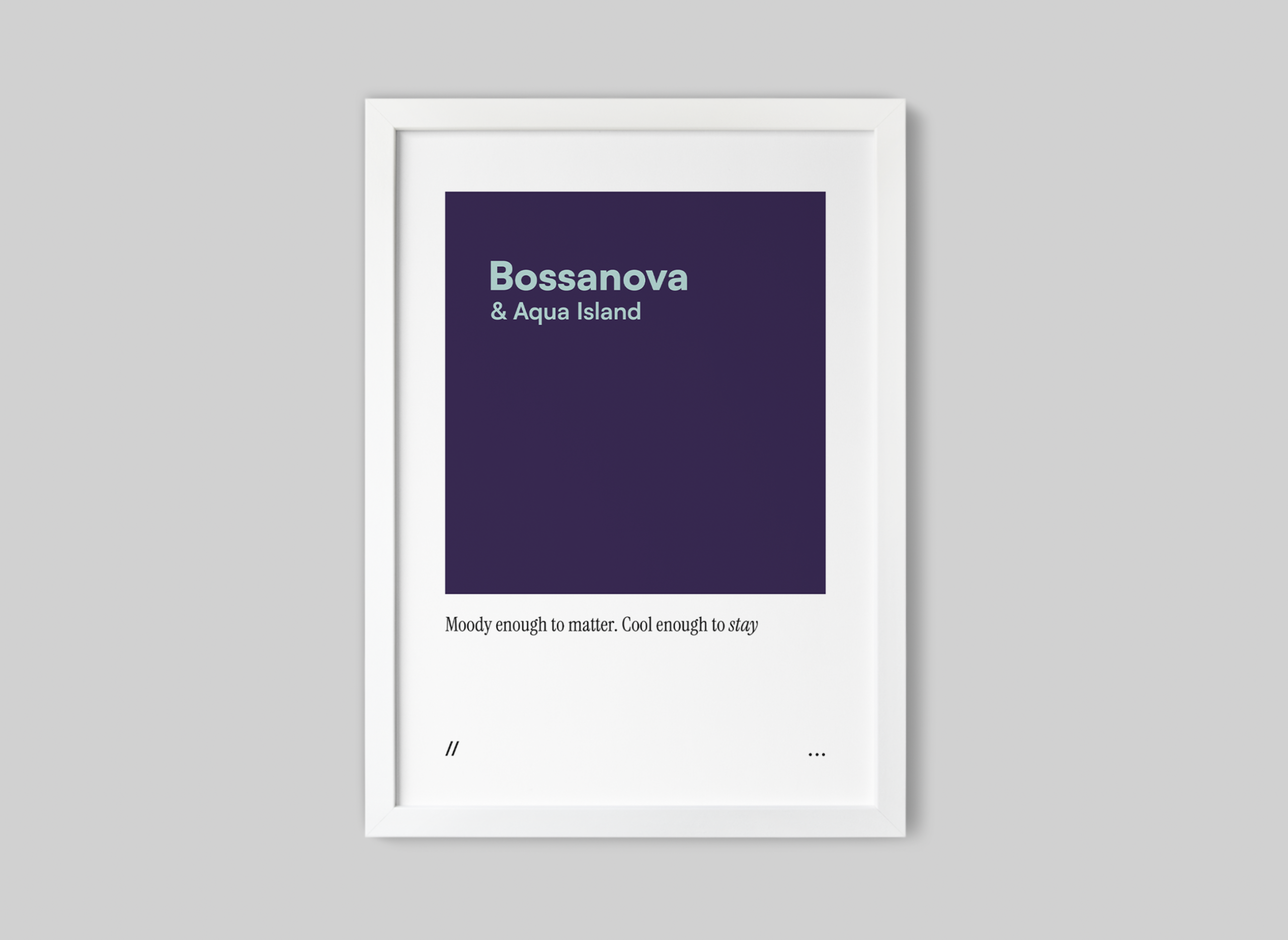 Bossanova & Aqua Island // coded colour print