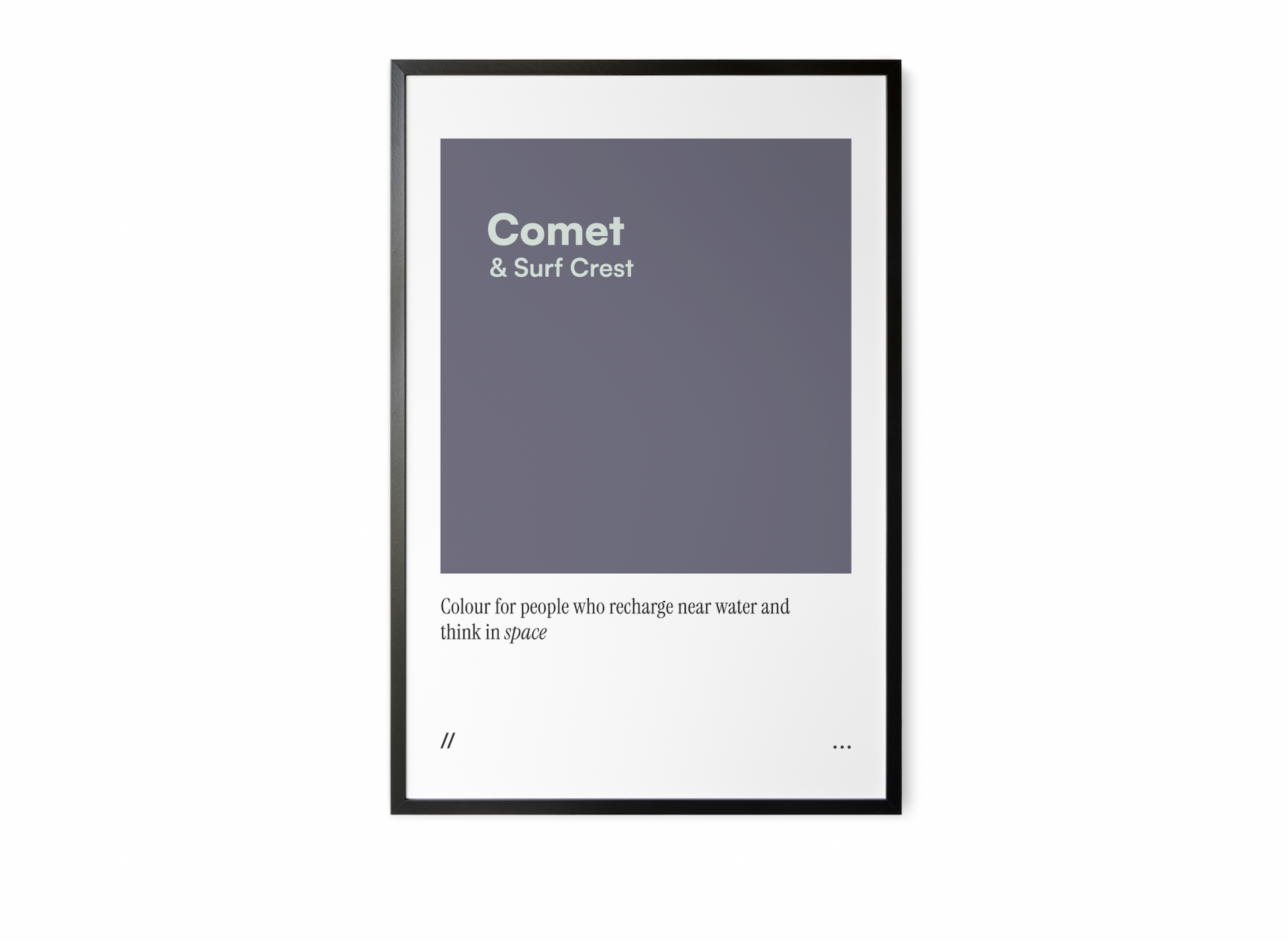 Minimal mint and purple charcoal colour block art print.