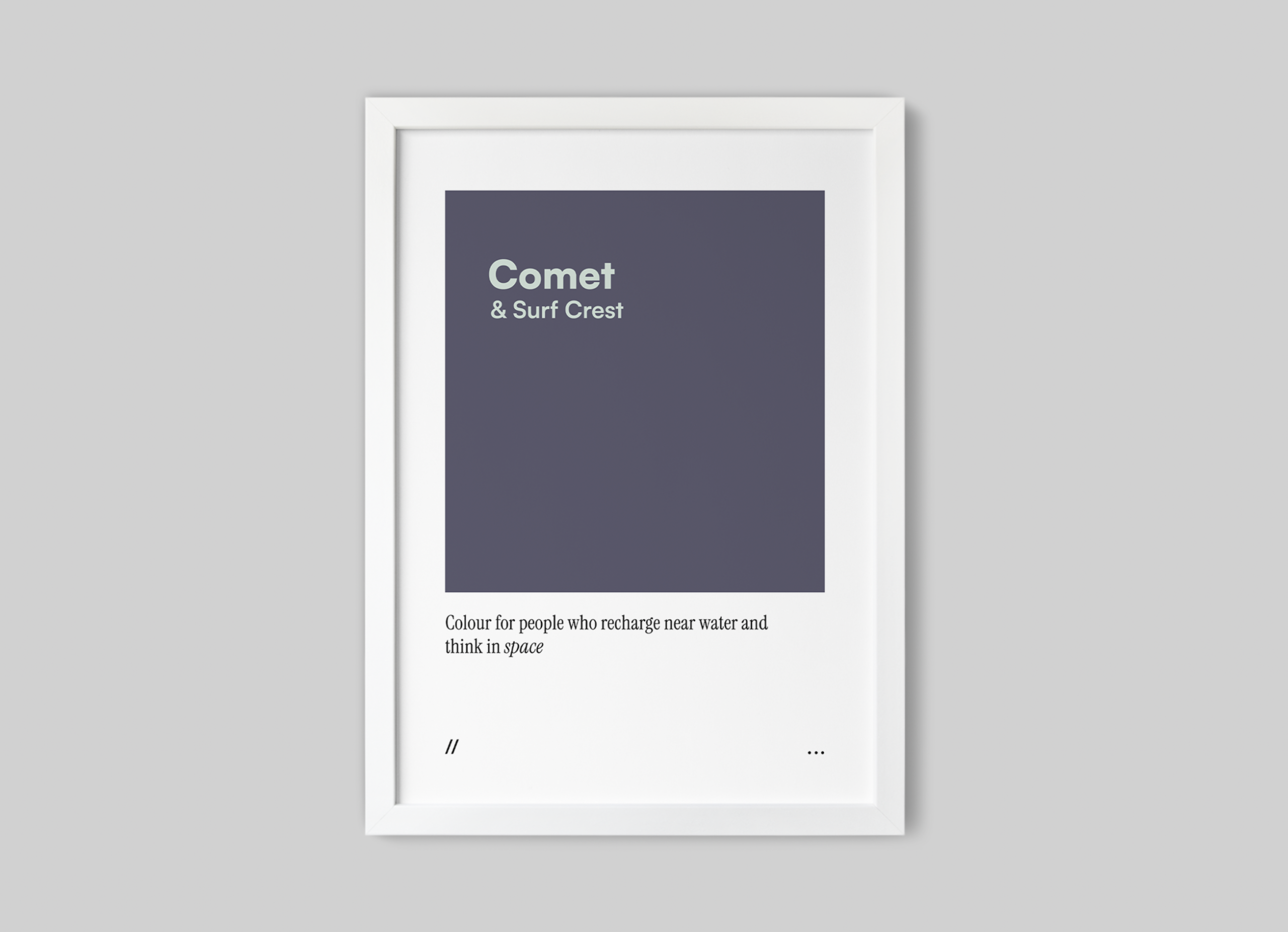 Comet & Surf Crest // coded colour print