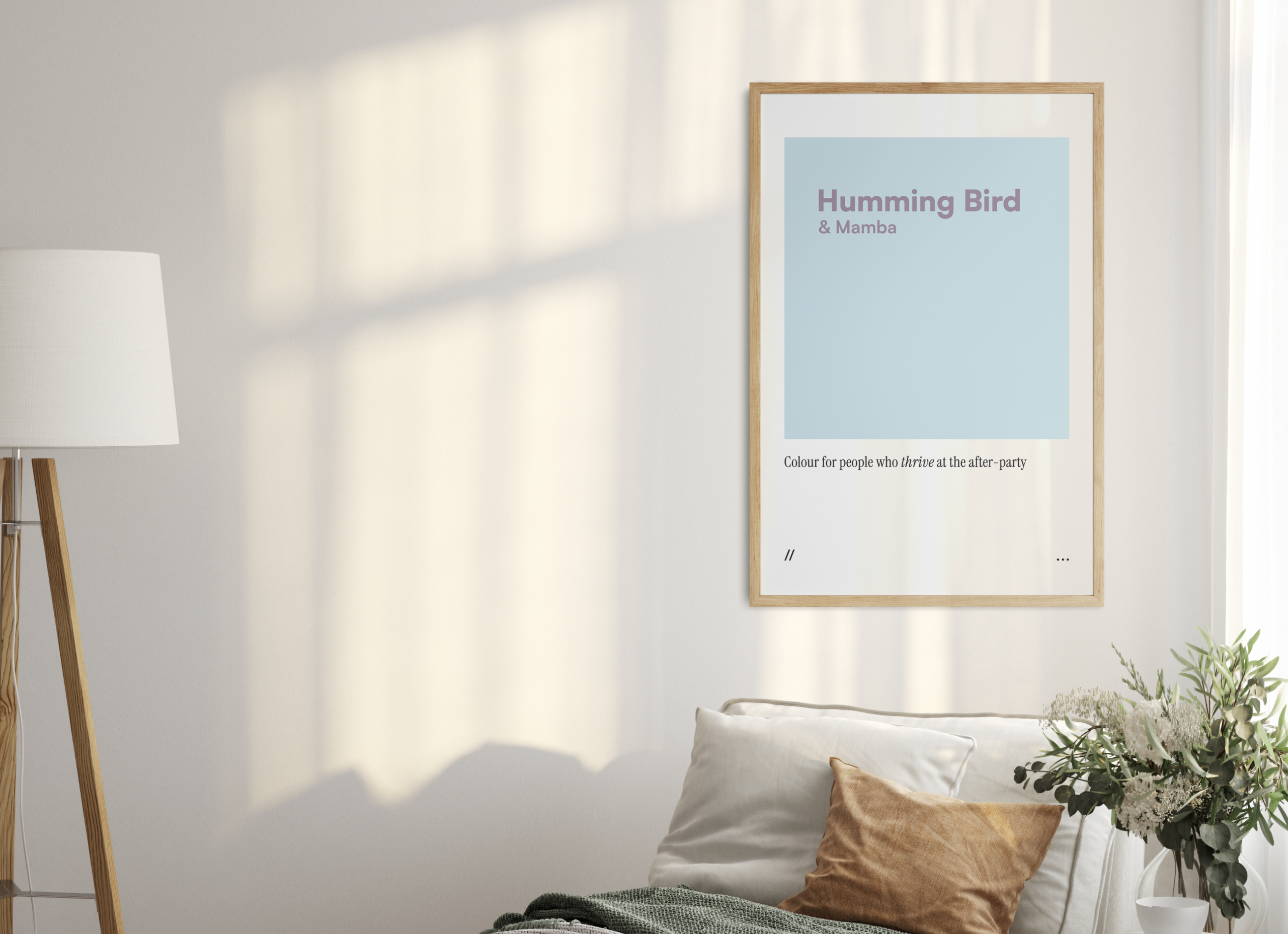 Hummingbird & Mamba // coded colour print