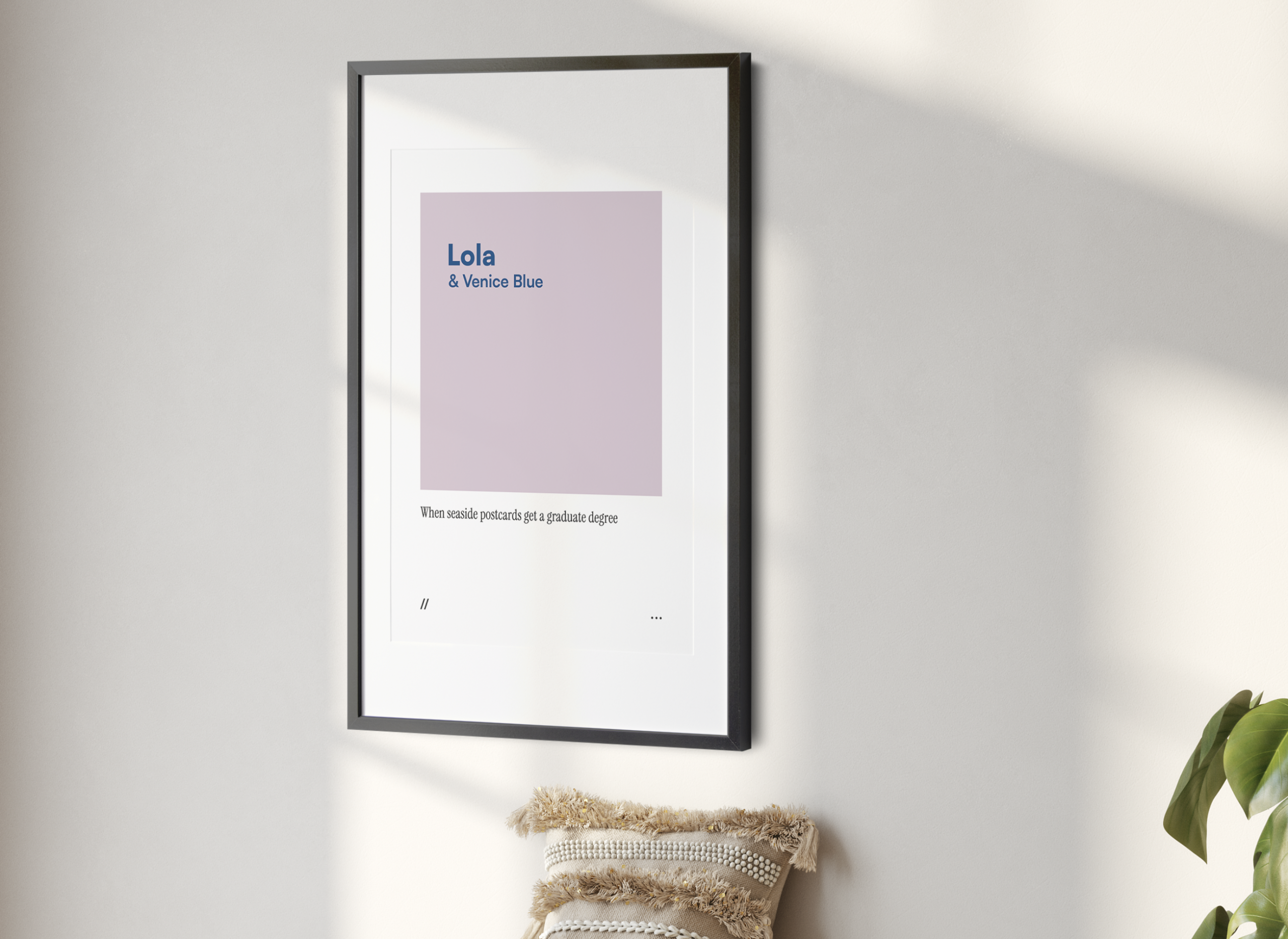 Lola & Venice Blue // coded colour print