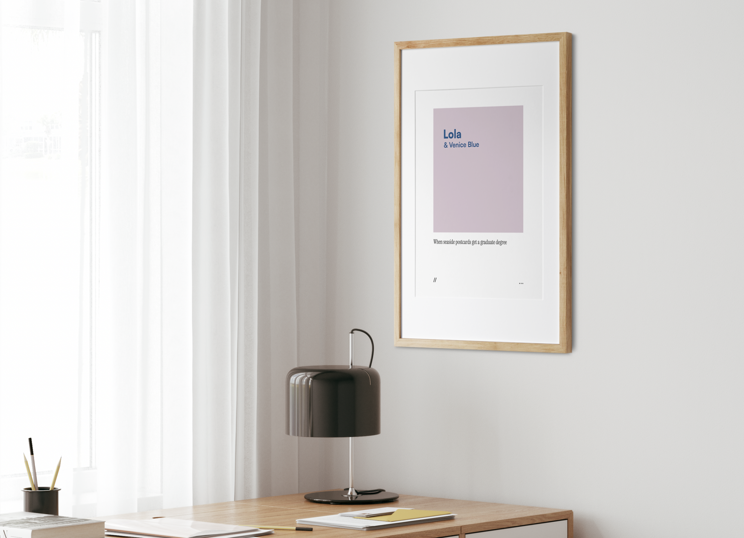 Lola & Venice Blue // coded colour print