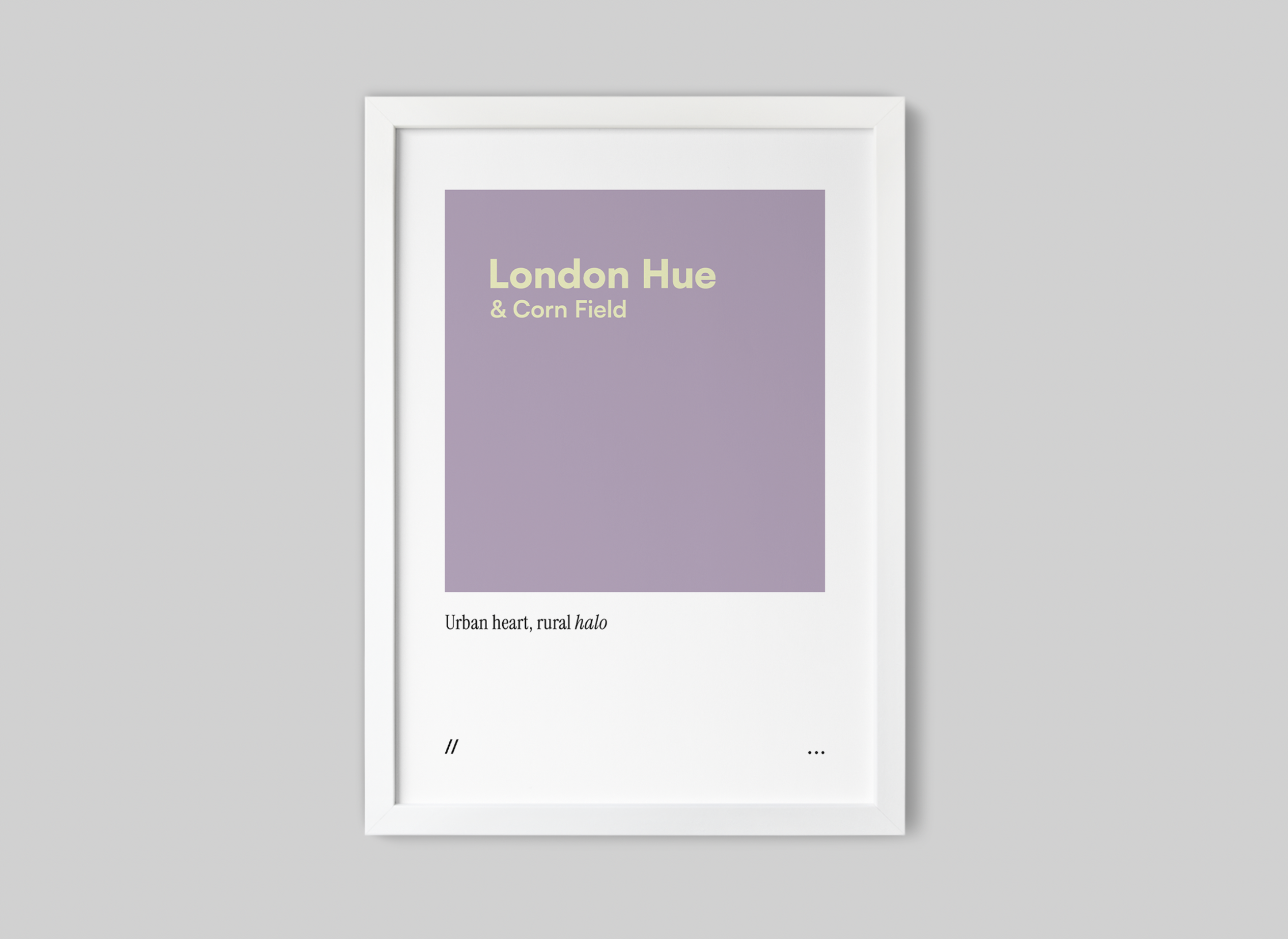 London Hue & Corn Field // coded colour print