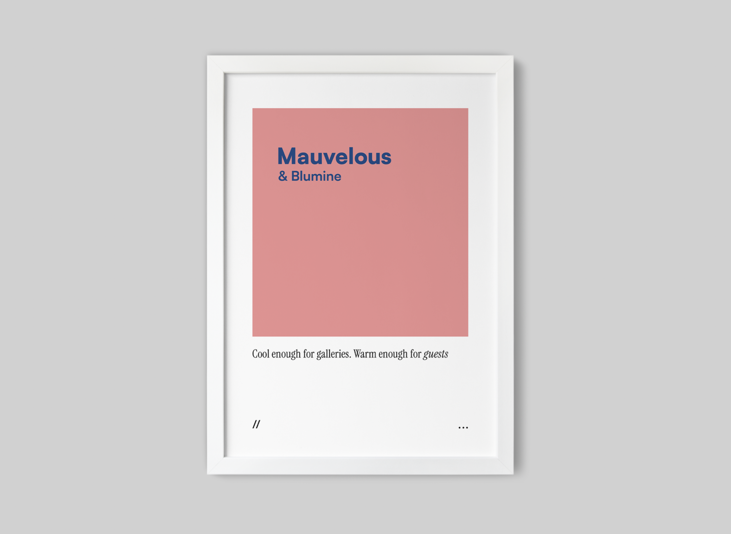 Mauvelous & Blumine // coded colour print