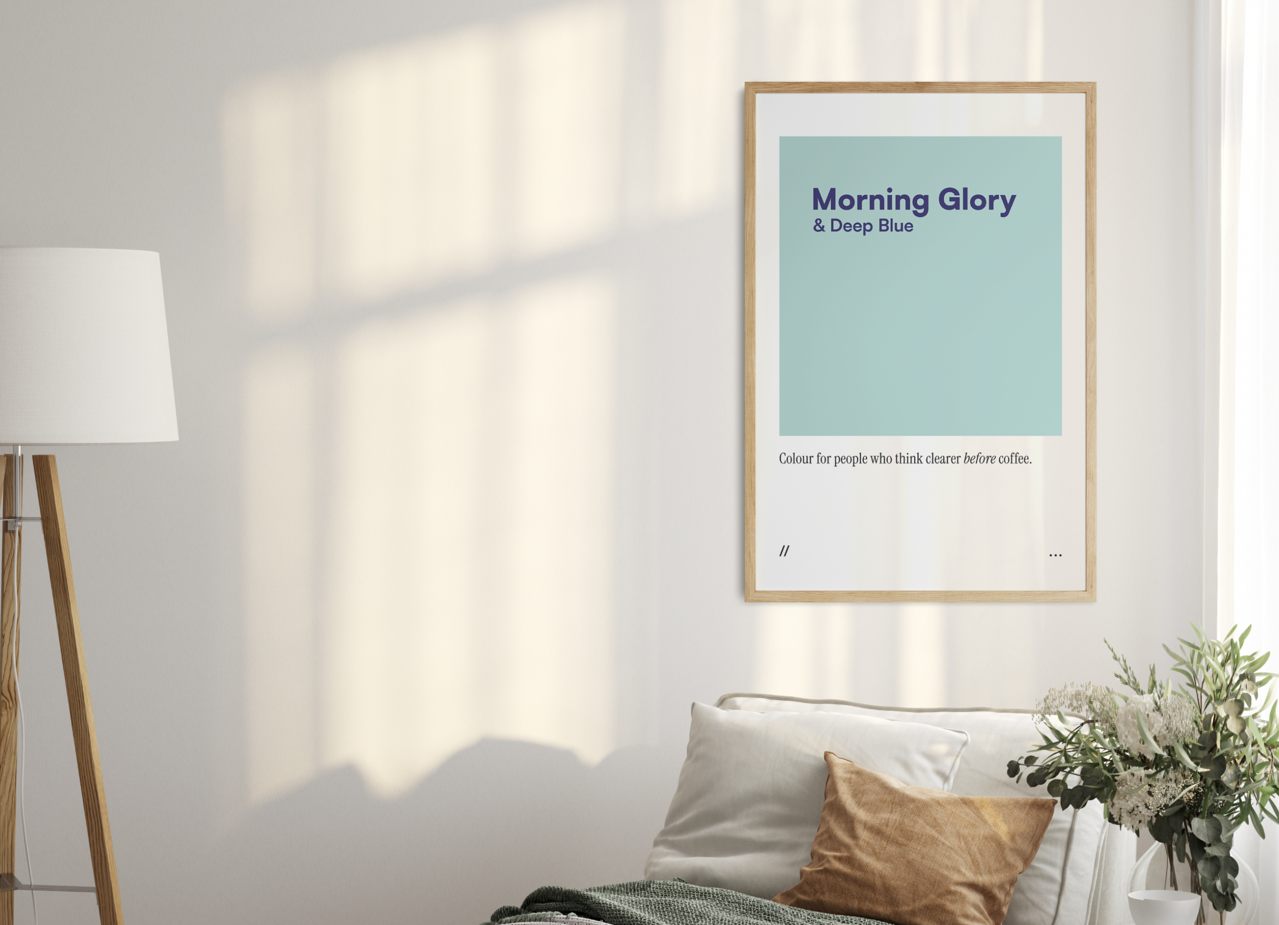 Morning Glory & Deep Blue // coded colour print