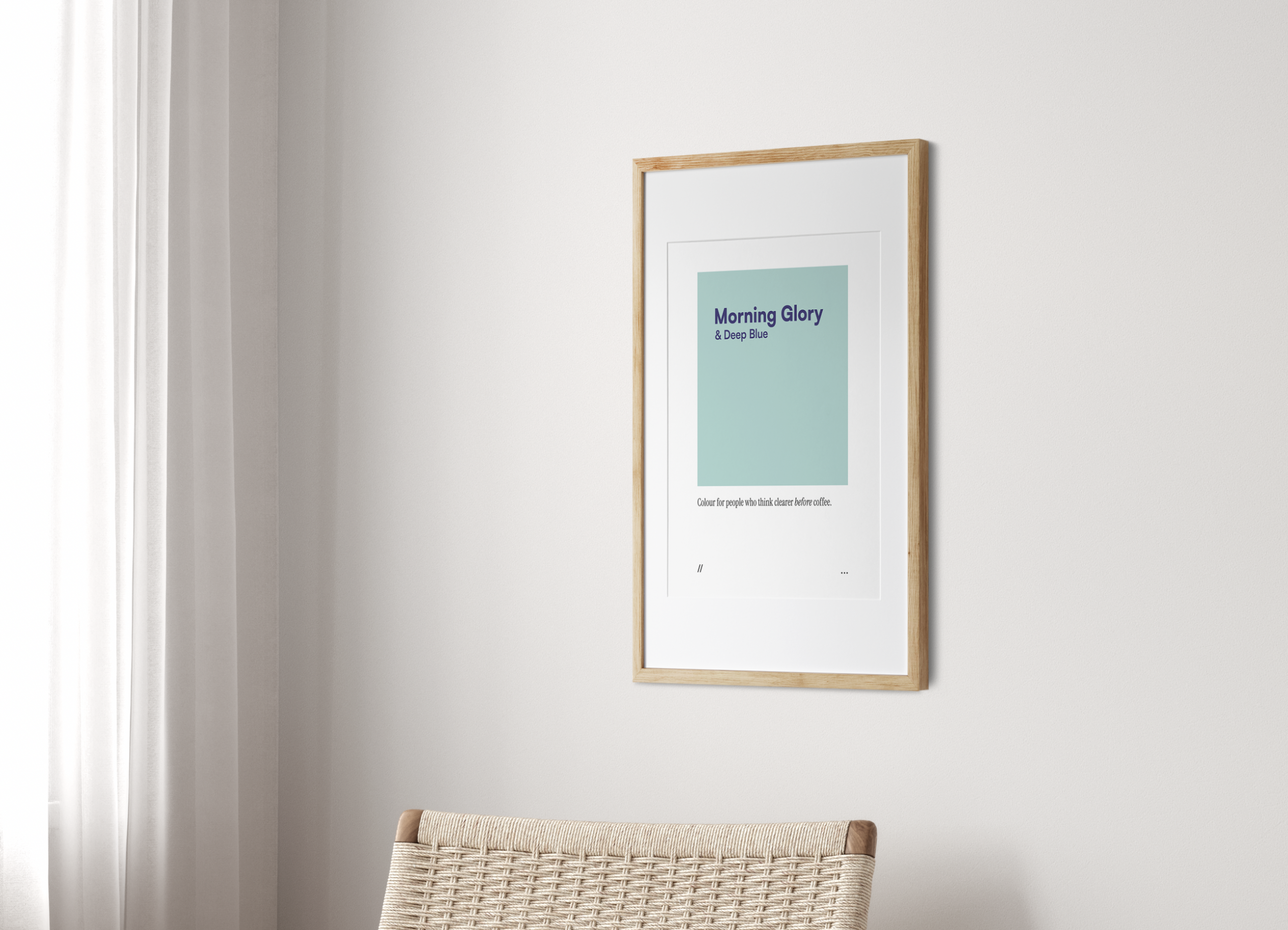 Morning Glory & Deep Blue // coded colour print