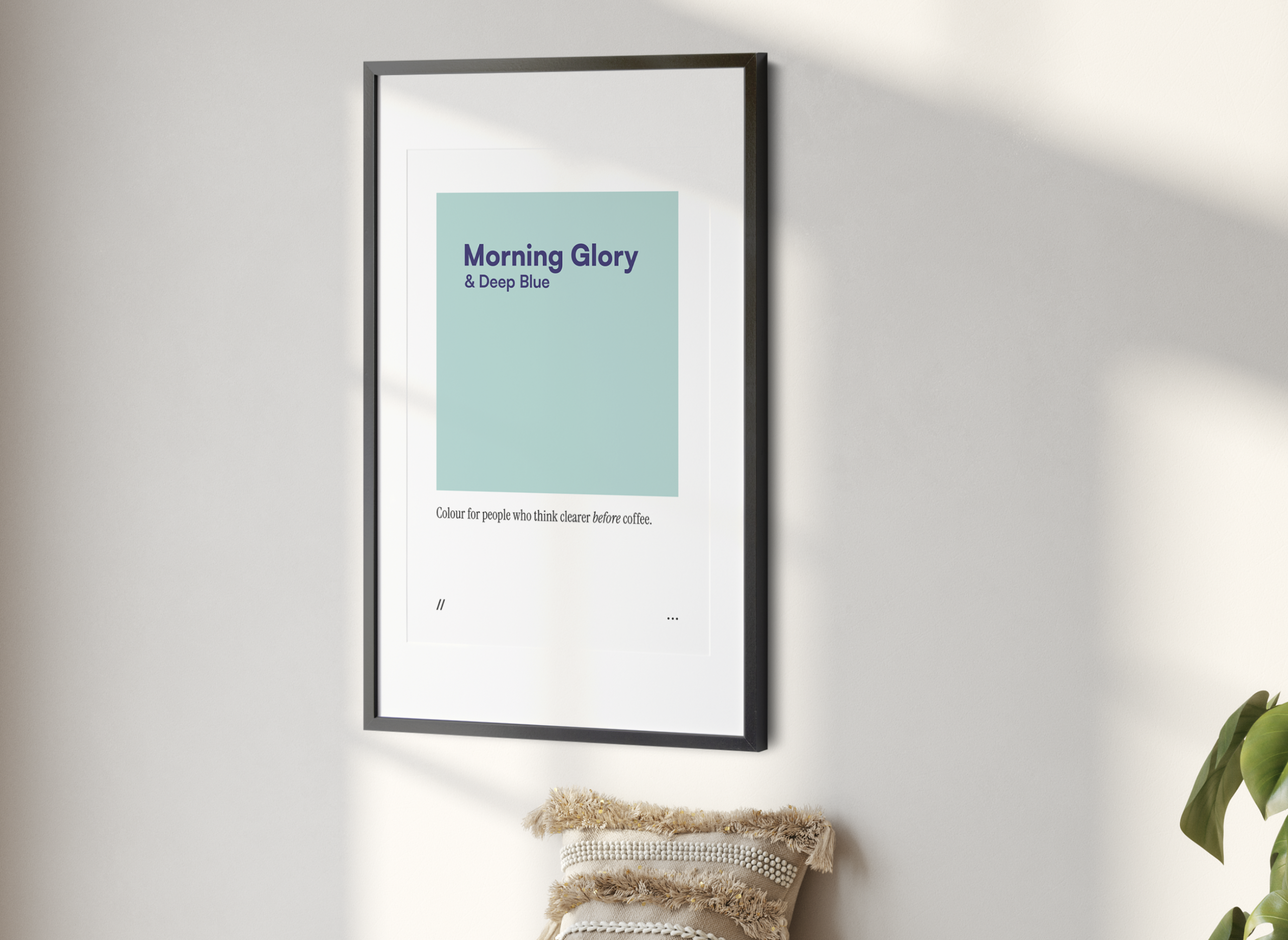 Morning Glory & Deep Blue // coded colour print