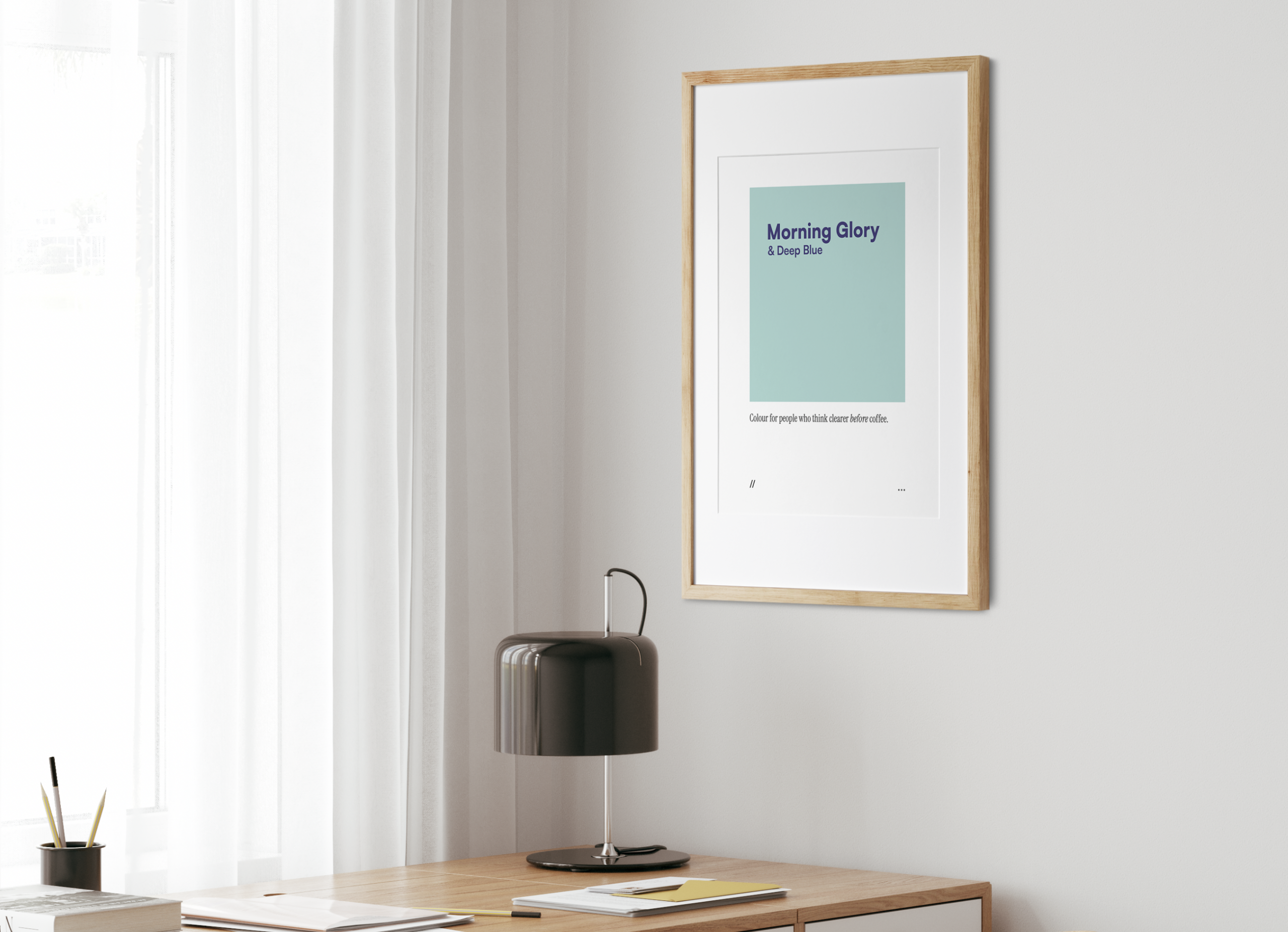 Morning Glory & Deep Blue // coded colour print