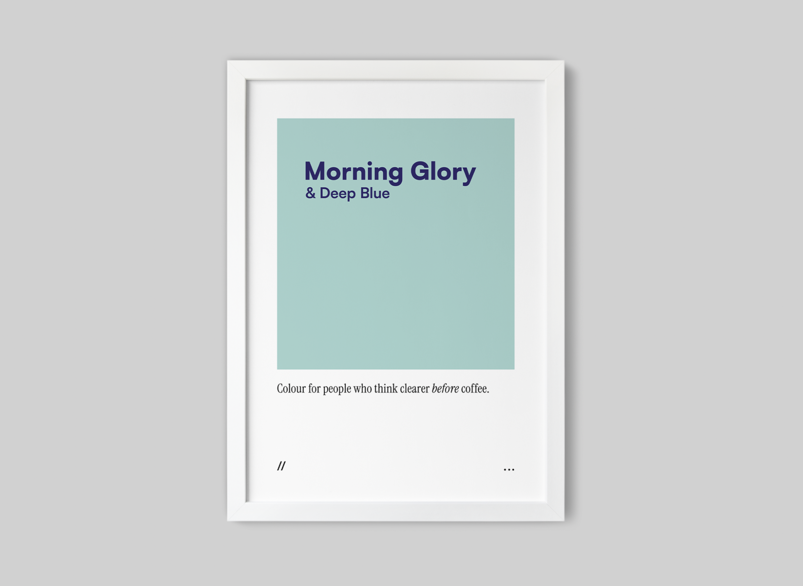 Morning Glory & Deep Blue // coded colour print