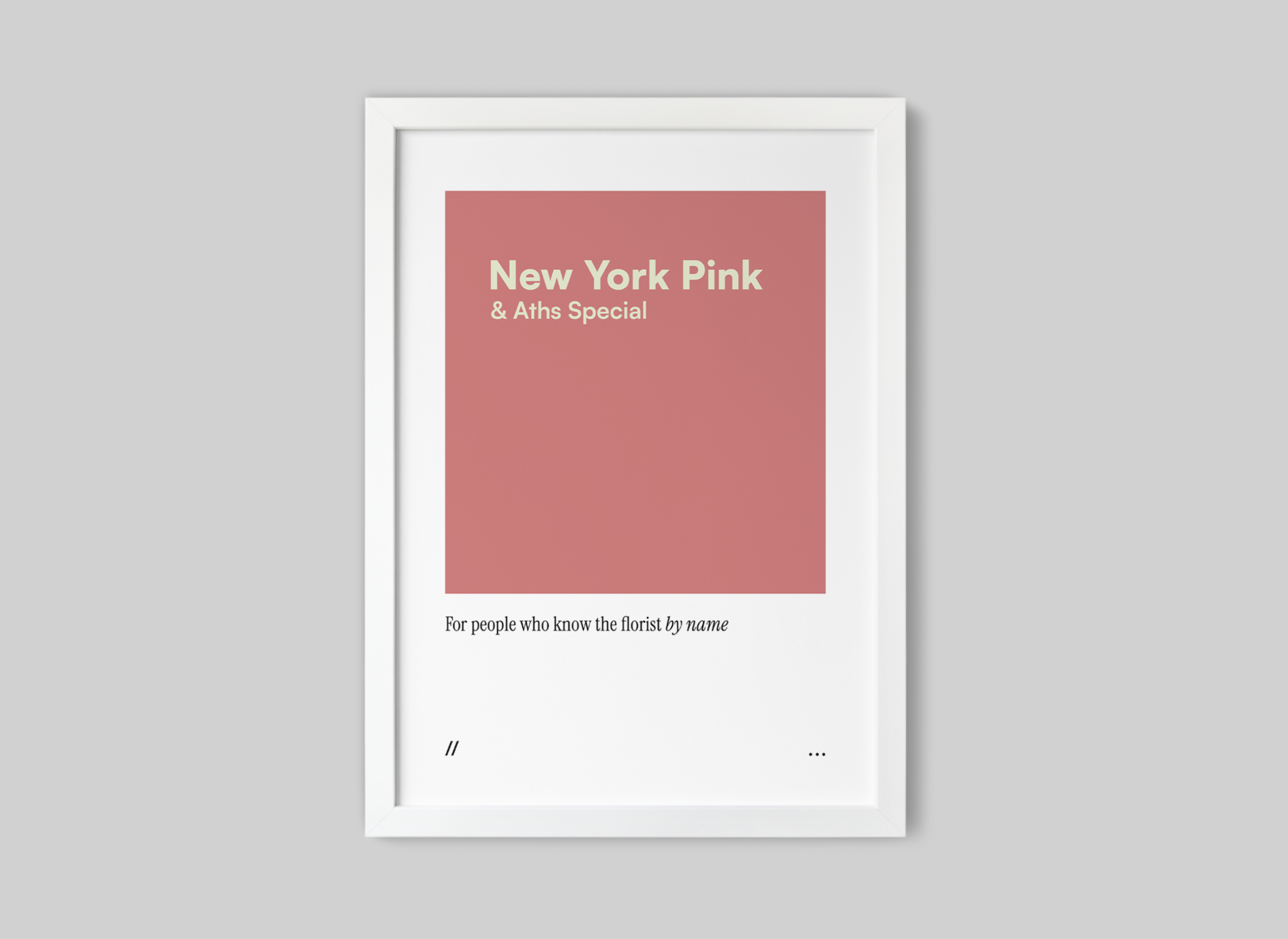 New York Pink & Aths Special // coded colour print