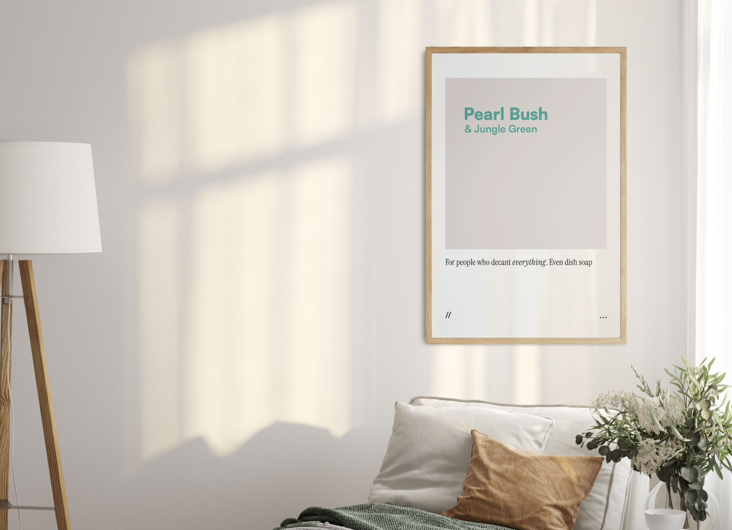 Pearl Bush & Jungle Green // coded colour print