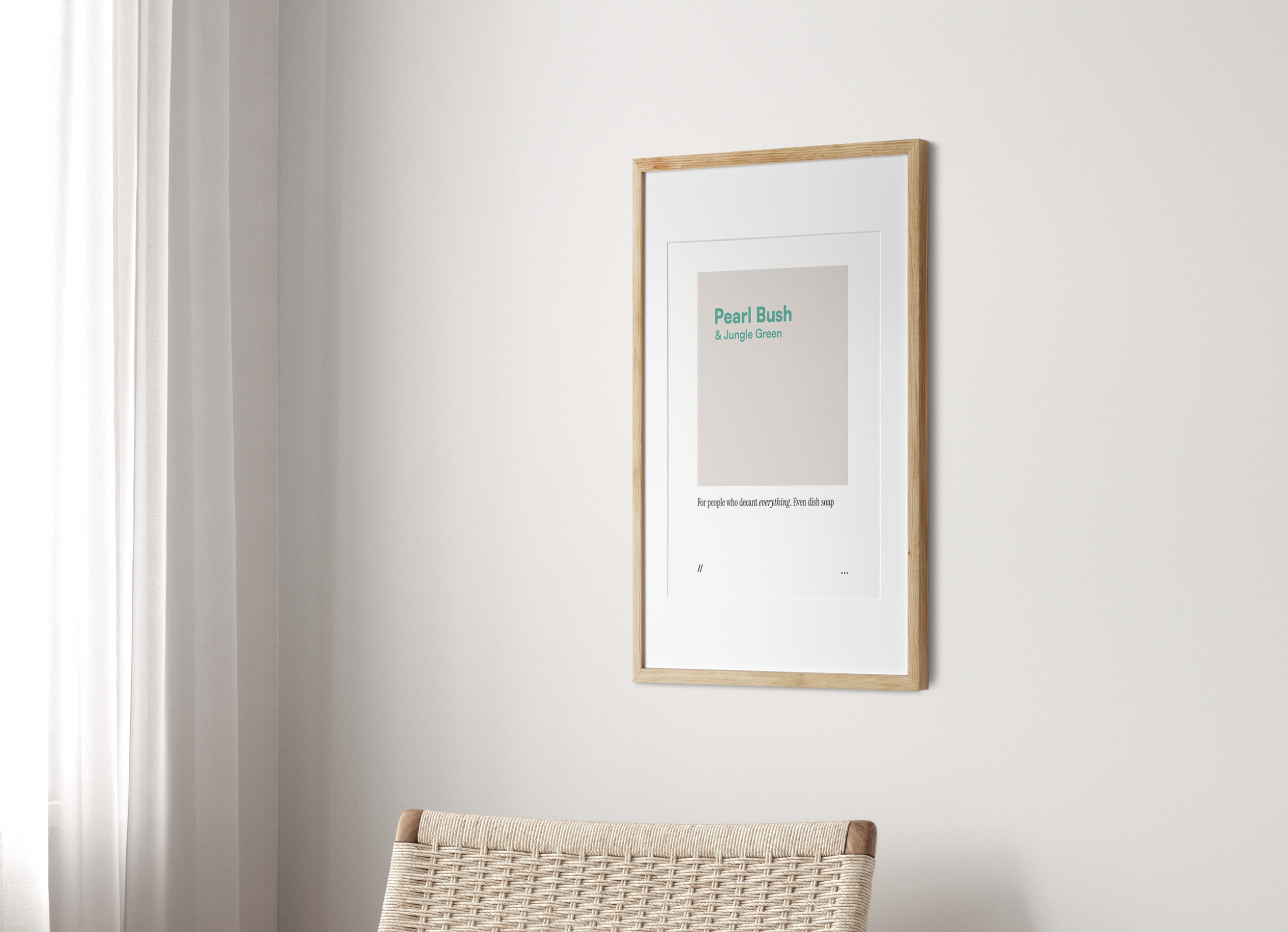 Pearl Bush & Jungle Green // coded colour print