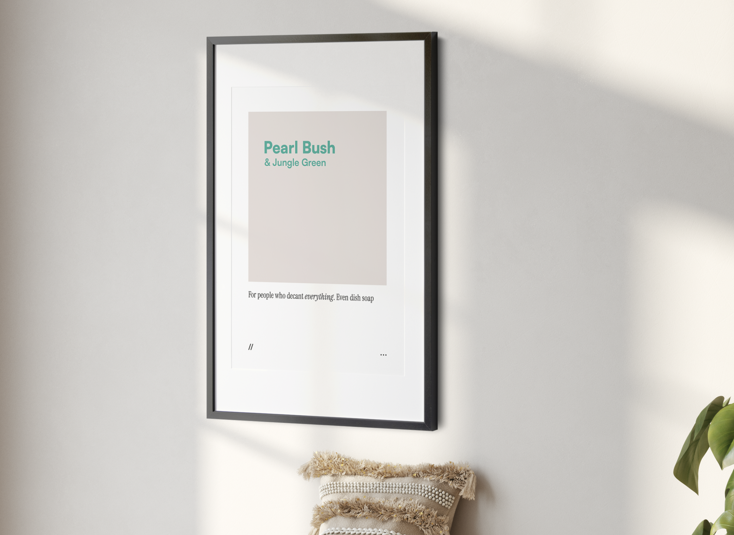 Pearl Bush & Jungle Green // coded colour print