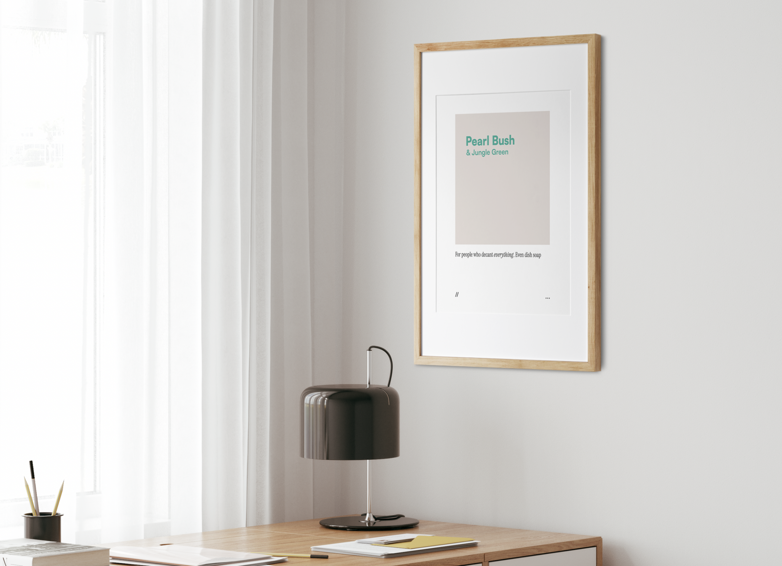 Pearl Bush & Jungle Green // coded colour print