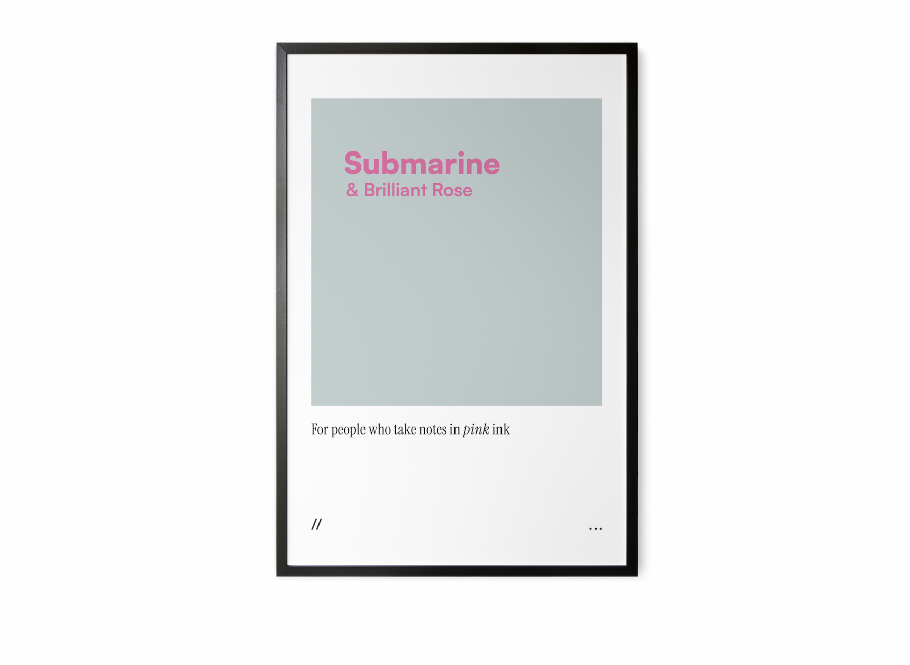 Minimal metal grey and rose art print.