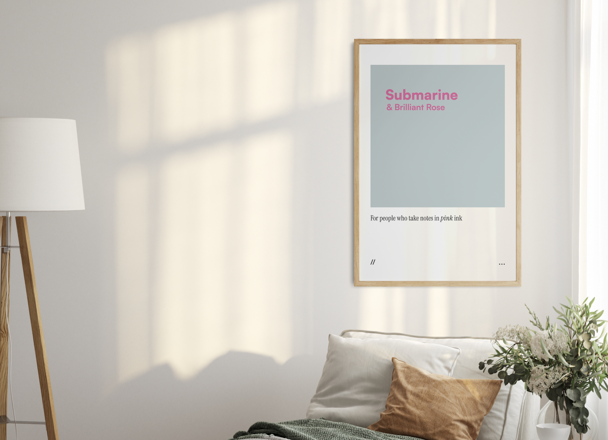 Submarine & Brilliant Rose // coded colour print