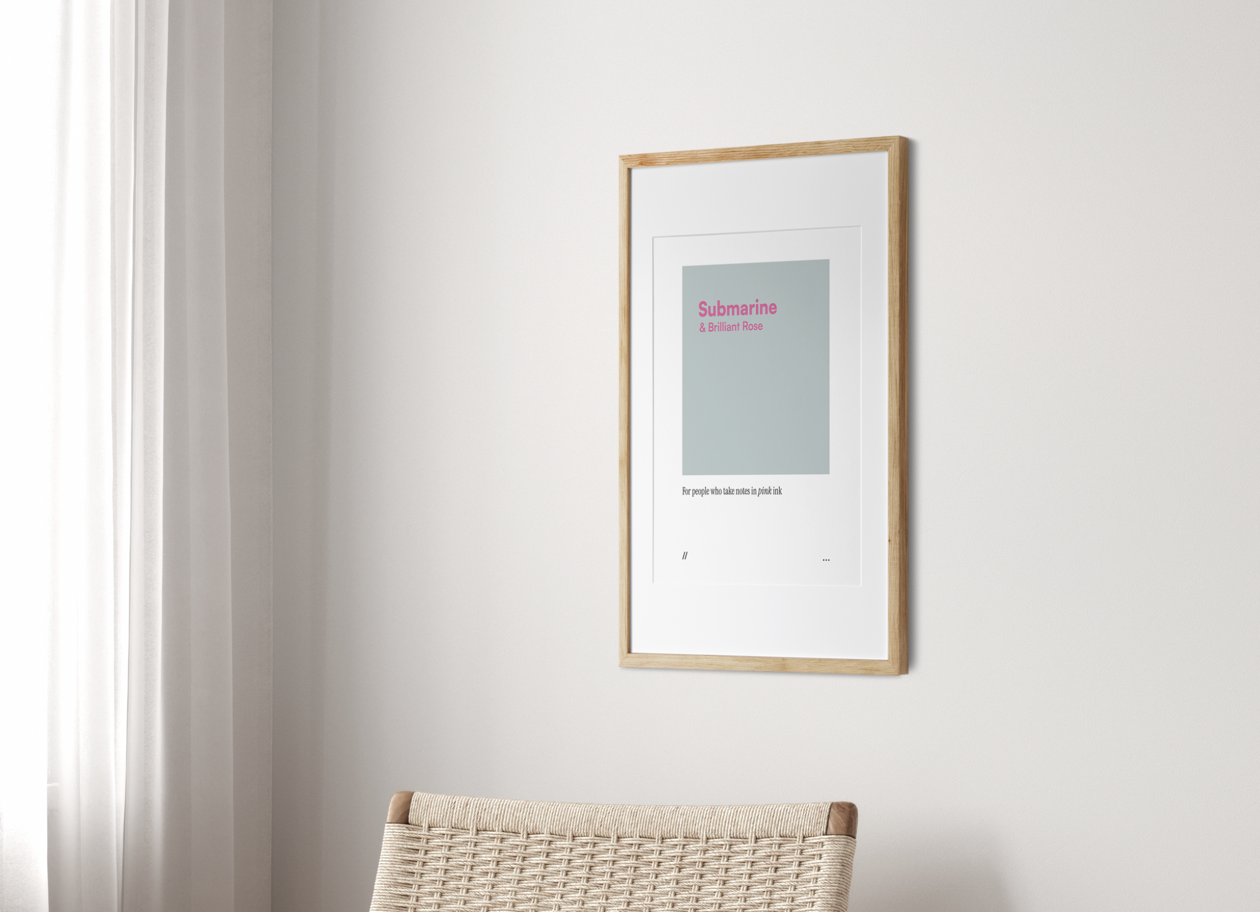 Submarine & Brilliant Rose // coded colour print