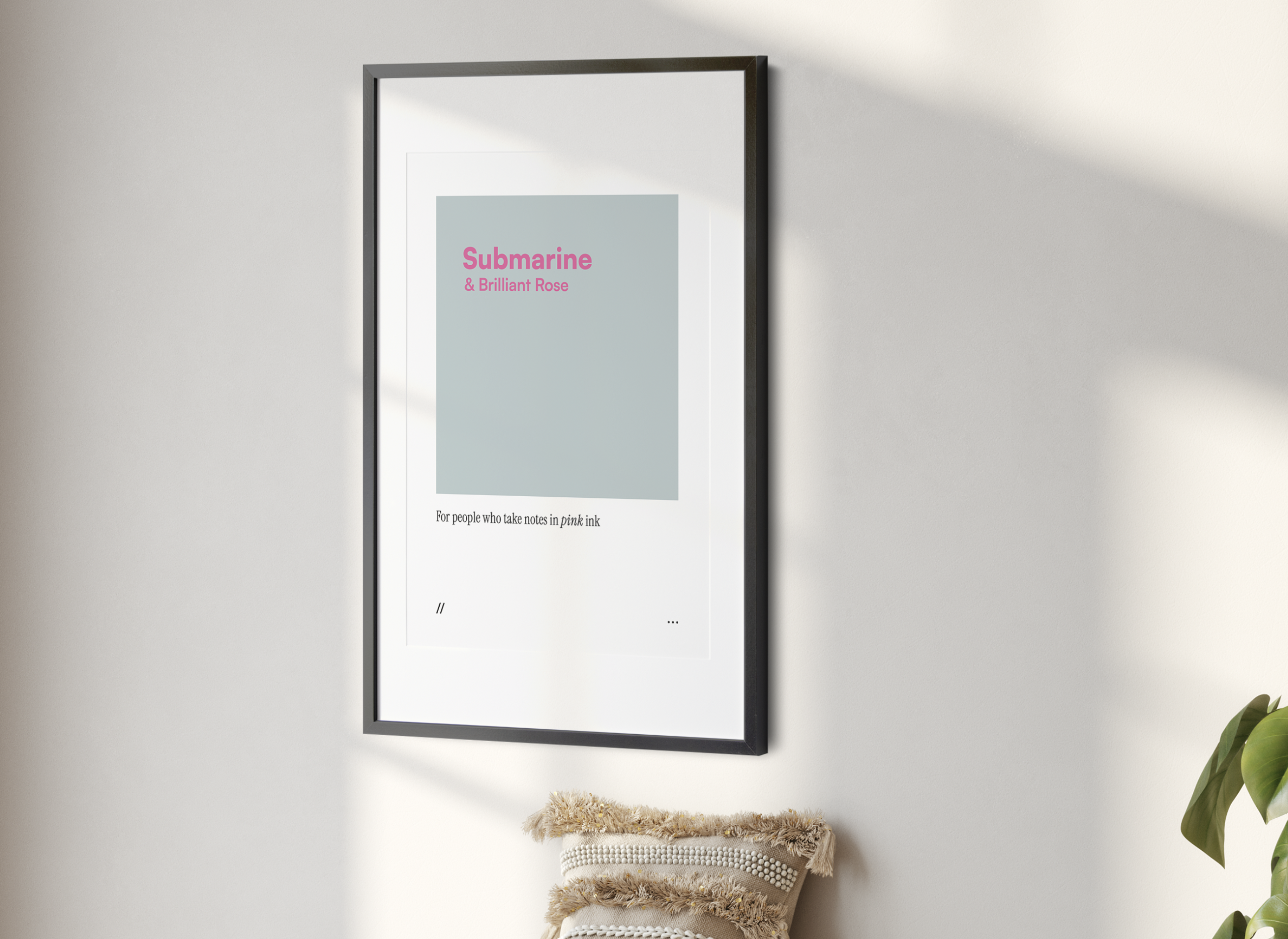 Submarine & Brilliant Rose // coded colour print