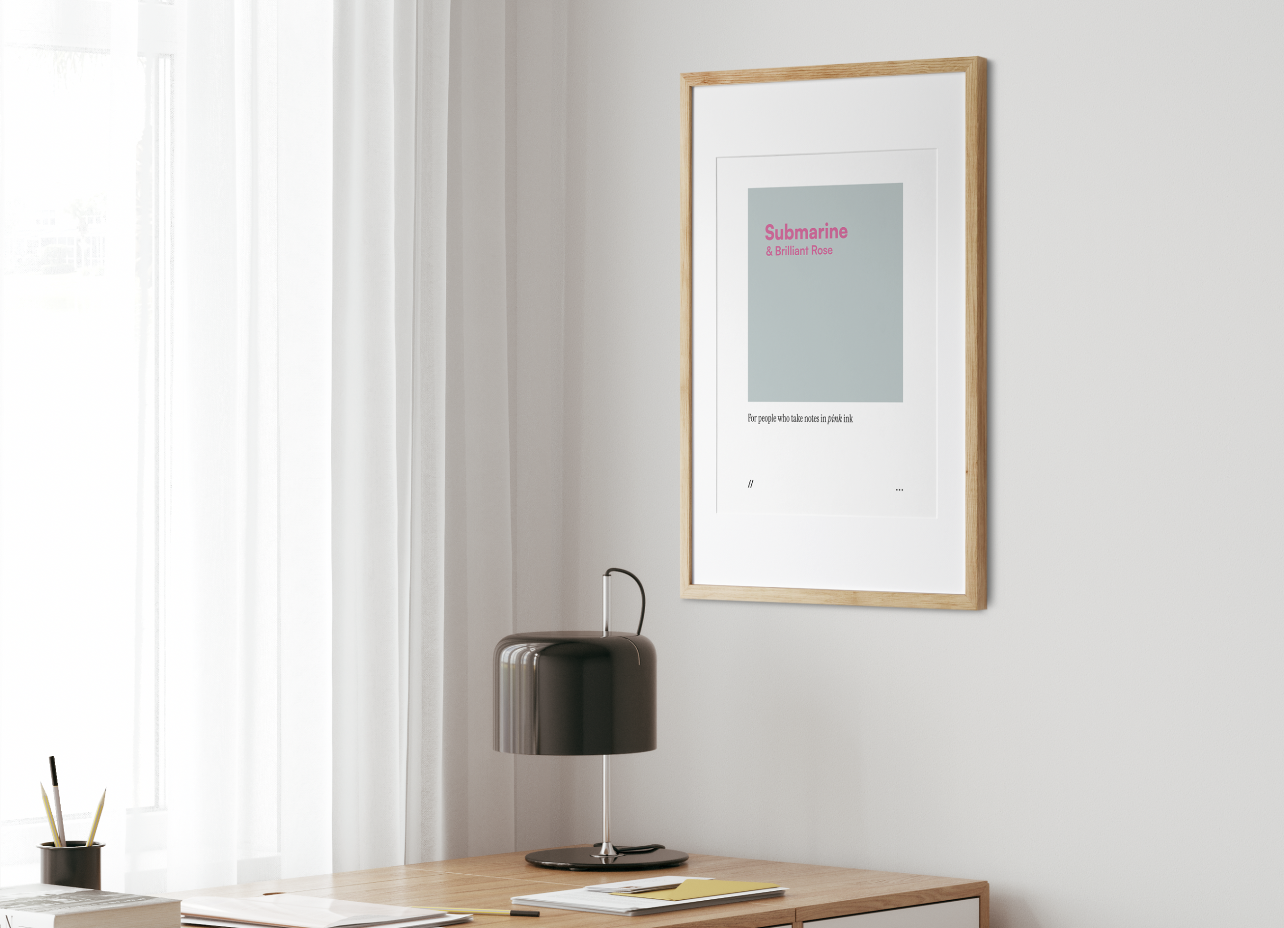 Submarine & Brilliant Rose // coded colour print