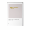 Minimal coffee cream and marigold colour block art print with subtle editorial quote, modern wall decor by Papersoda.