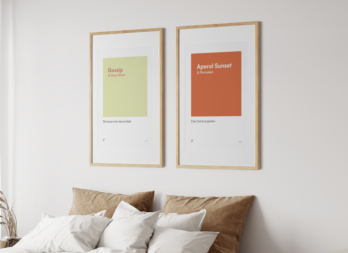 Aperol Sunset & Porcelain // coded colour print