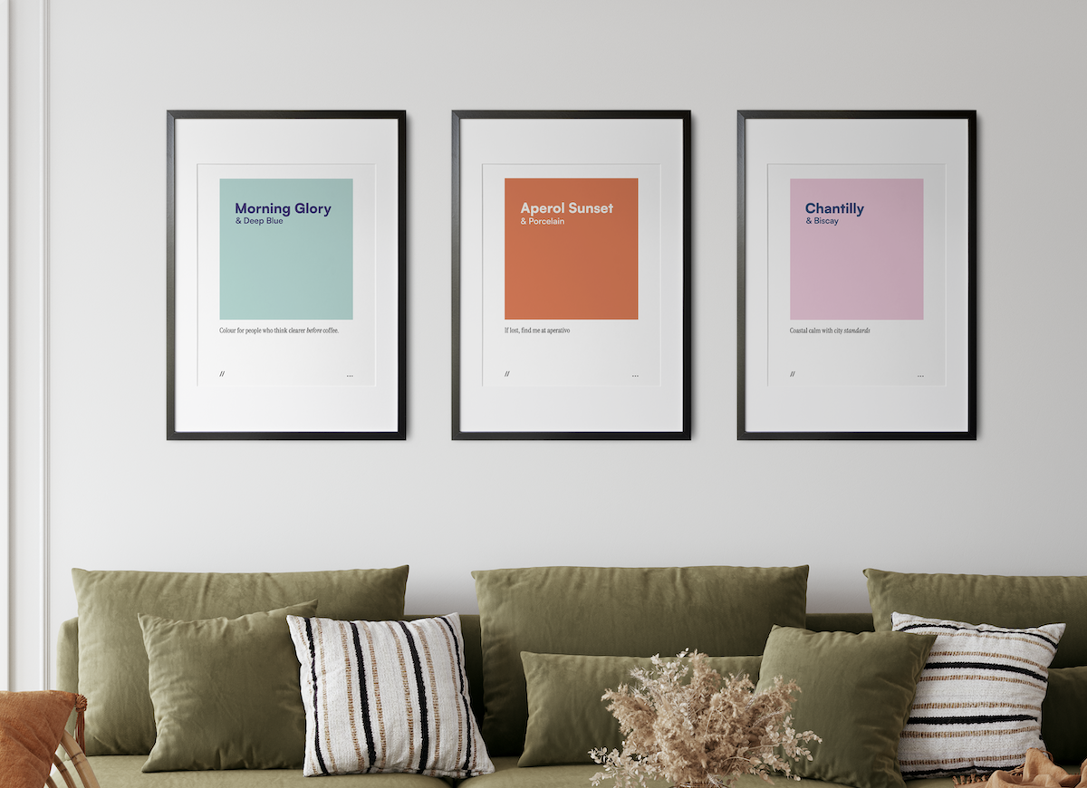 Aperol Sunset & Porcelain // coded colour print