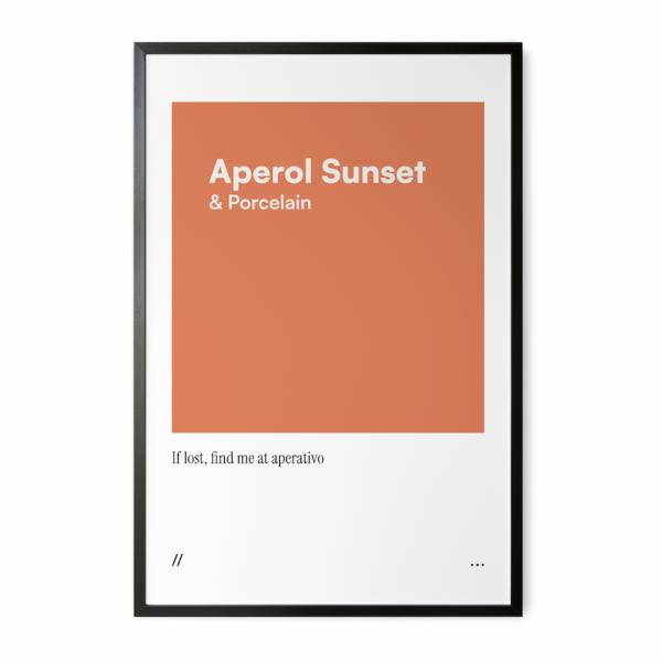 Aperol Sunset & Porcelain Art Print - Main product image