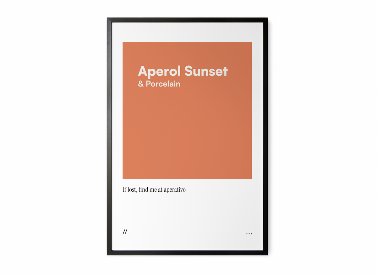 Aperol Sunset & Porcelain Art Print - Main product image